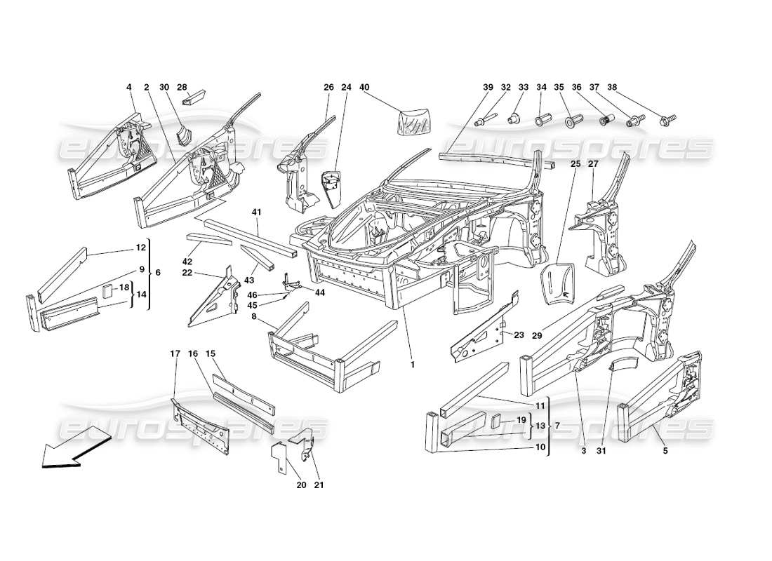 teilediagramm mit der teilenummer 196005