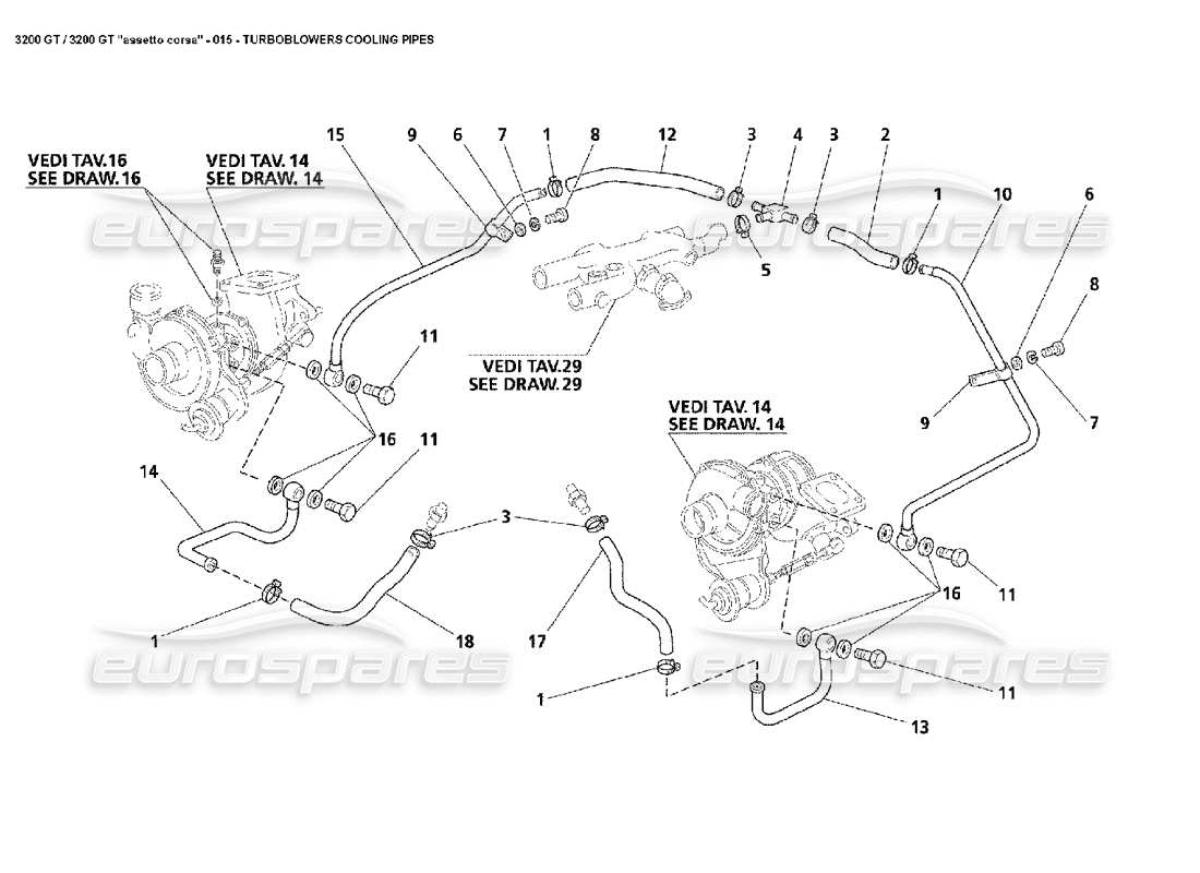 TEILEDIAGRAMME AUS DEM MASERATI 3200 GT/GTA/ASSETTO CORSA TEILEKATALOG ANZEIGEN eine teilezeichnung aus dem maserati 3200 gt/gta/assetto corsa teilekatalog