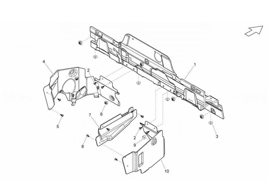 ein Teilediagramm aus dem Lamborghini Gallardo LP560-4s Update-Teilekatalog