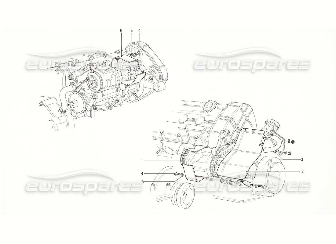 ferrari 308 gt4 dino (1976) luftpumpenschutz (us- und australische versionen 1976) teilediagramm