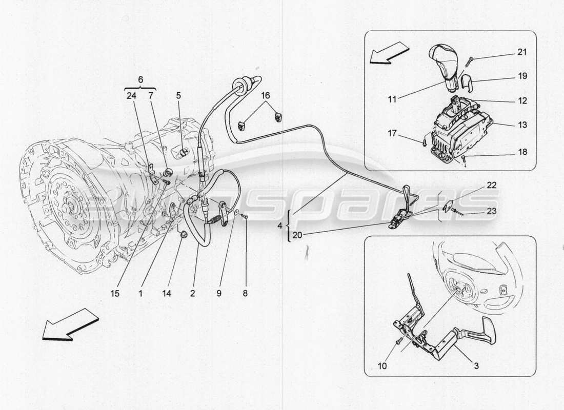 maserati qtp. v8 3.8 530bhp 2014 auto fahrersteuerung für automatikgetriebe ersatzteildiagramm