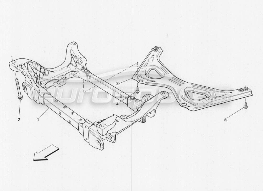 maserati qtp. v8 3.8 530bhp 2014 auto vorderes untergestell teilediagramm