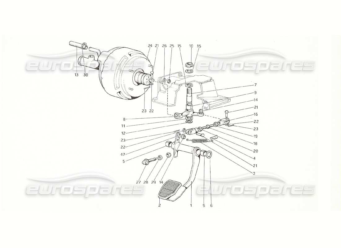 ferrari 308 gt4 dino (1976) bremshydrauliksystem (rh d-version) teilediagramm
