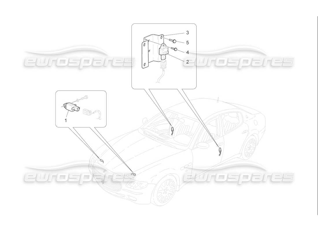 maserati qtp. (2007) 4.2 f1 crashsensoren - ersatzteildiagramm