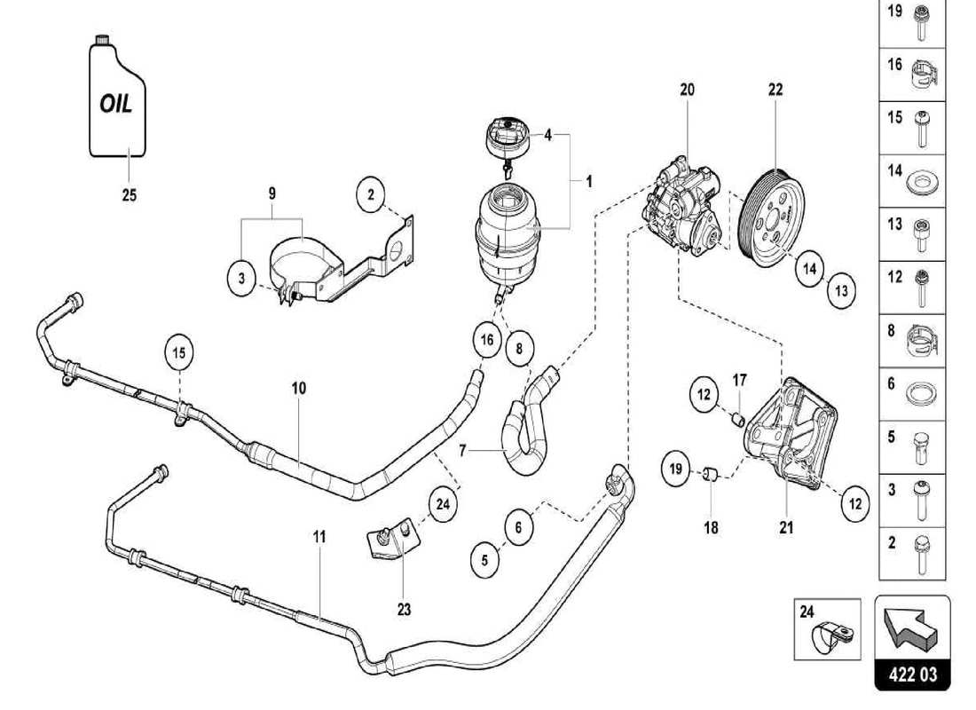 lamborghini centenario spider servolenkung - teilediagramm