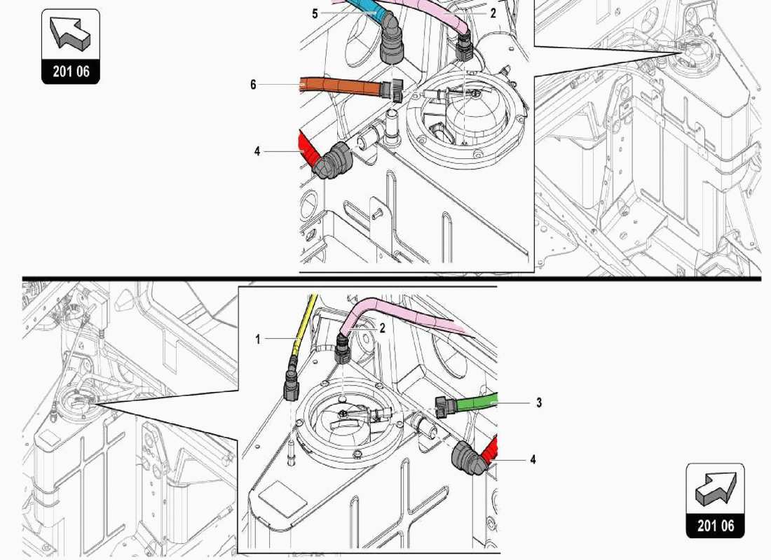 lamborghini centenario spider teilediagramm des kraftstoffversorgungssystems