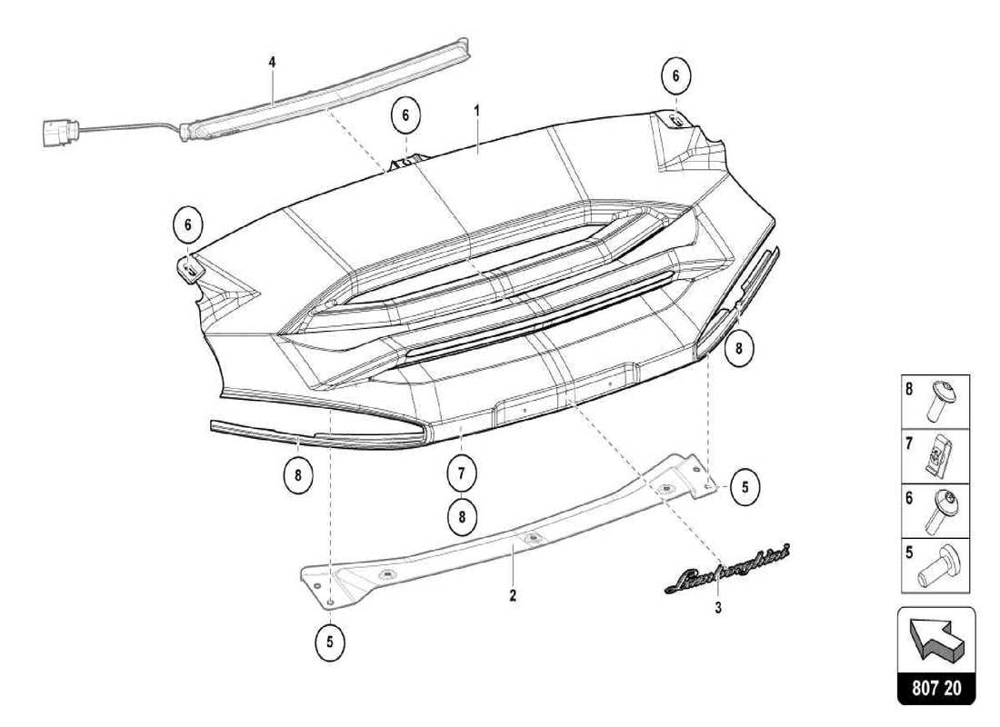 lamborghini centenario spider bumpers storage plate part diagram