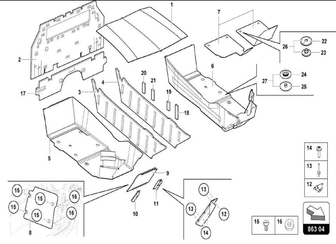 lamborghini centenario spider innenausstattung teilediagramm