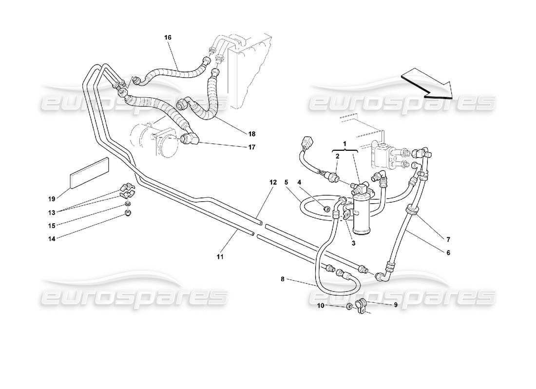 ferrari 355 (2.7 motronic) teilediagramm der klimaanlage