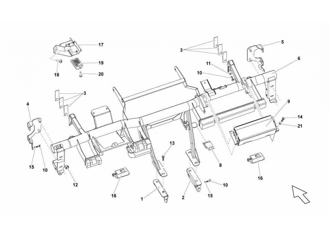 lamborghini gallardo sts ii sc chassis teilediagramm