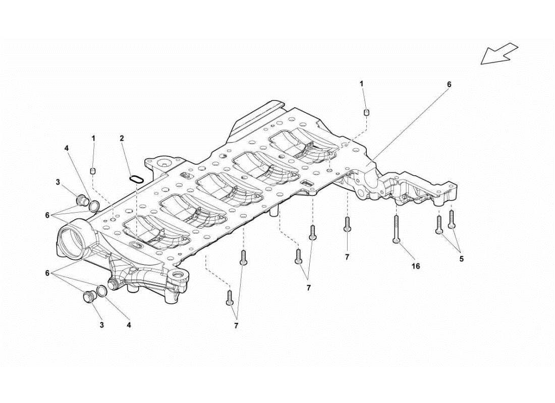 lamborghini gallardo sts ii sc ölwannen-ersatzteildiagramm