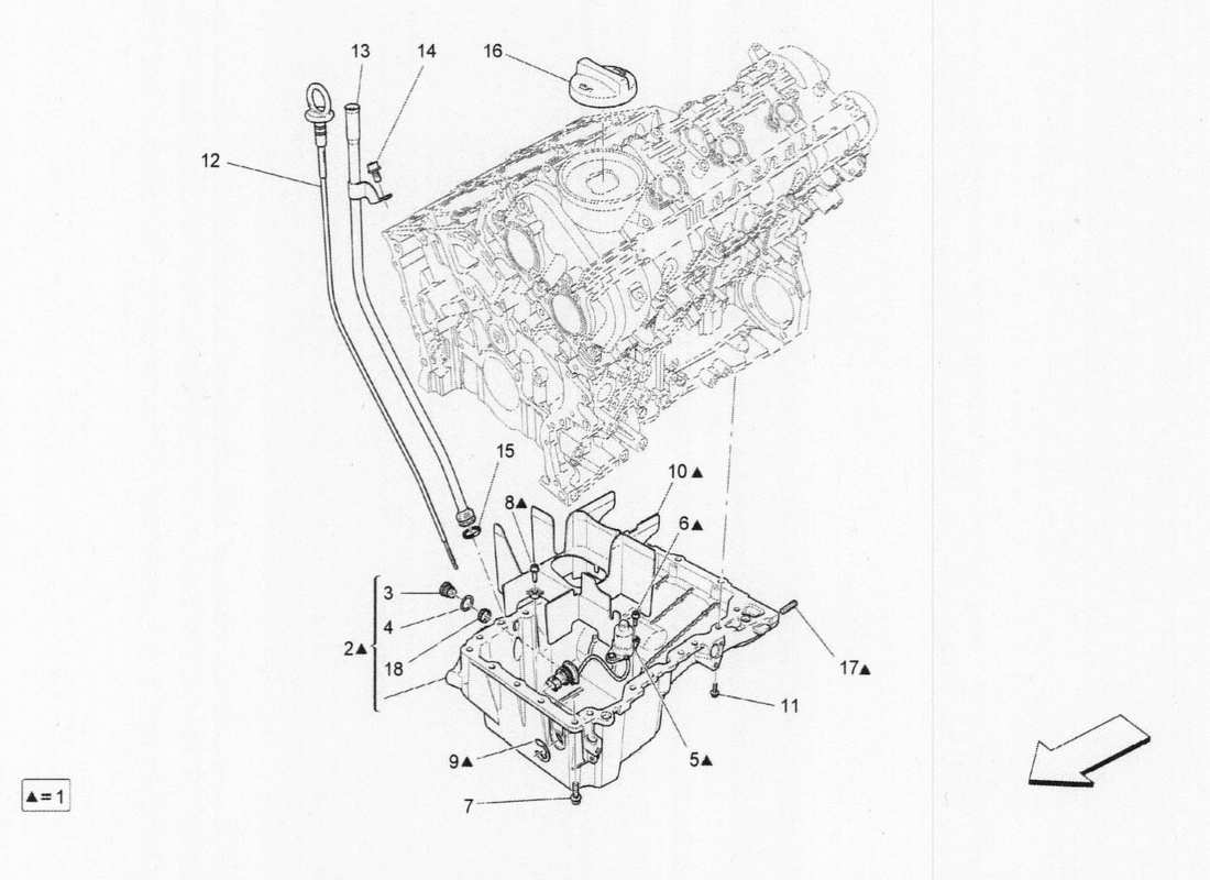 maserati qtp. v6 3.0 bt 410bhp 2wd 2017 schmiersystem: kreislauf und sammlung teilediagramm