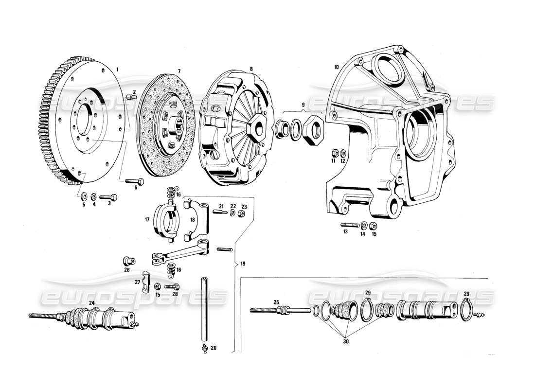 maserati qtp.v8 4.9 (s3) 1979 kupplung teilediagramm