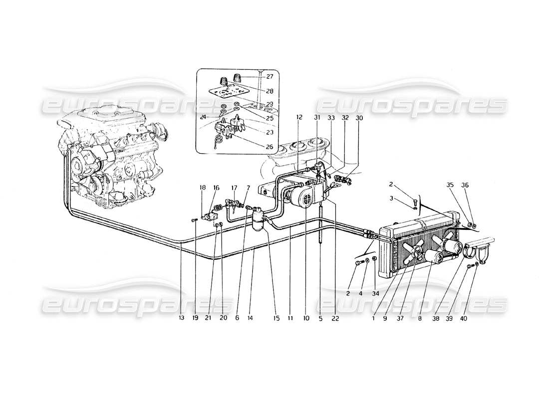 ferrari 308 gt4 dino (1979) klimaanlage teilediagramm