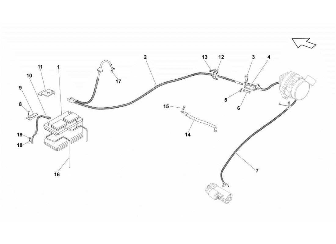 lamborghini gallardo sts ii sc teilediagramm des elektrischen systems