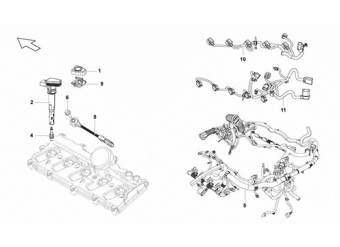 lamborghini gallardo sts ii sc systemzündung teilediagramm