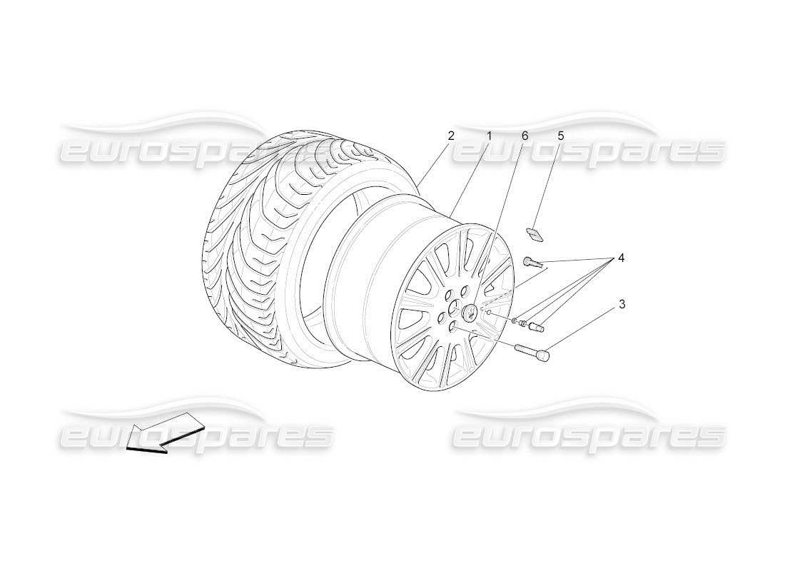 maserati qtp. (2011) 4.7 auto räder und reifen ersatzteildiagramm