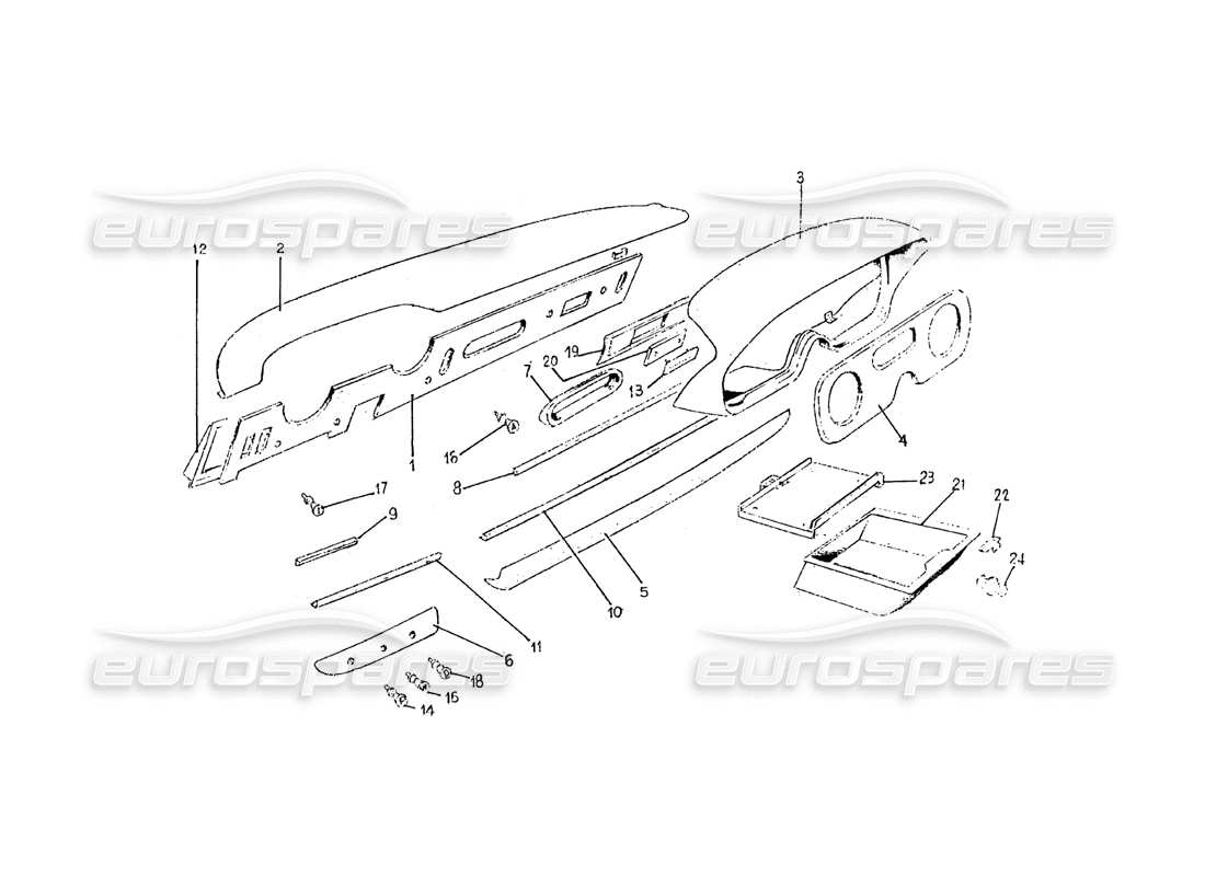 ferrari 275 (pininfarina coachwork) gruppo plancia po tastrumenti ersatzteildiagramm