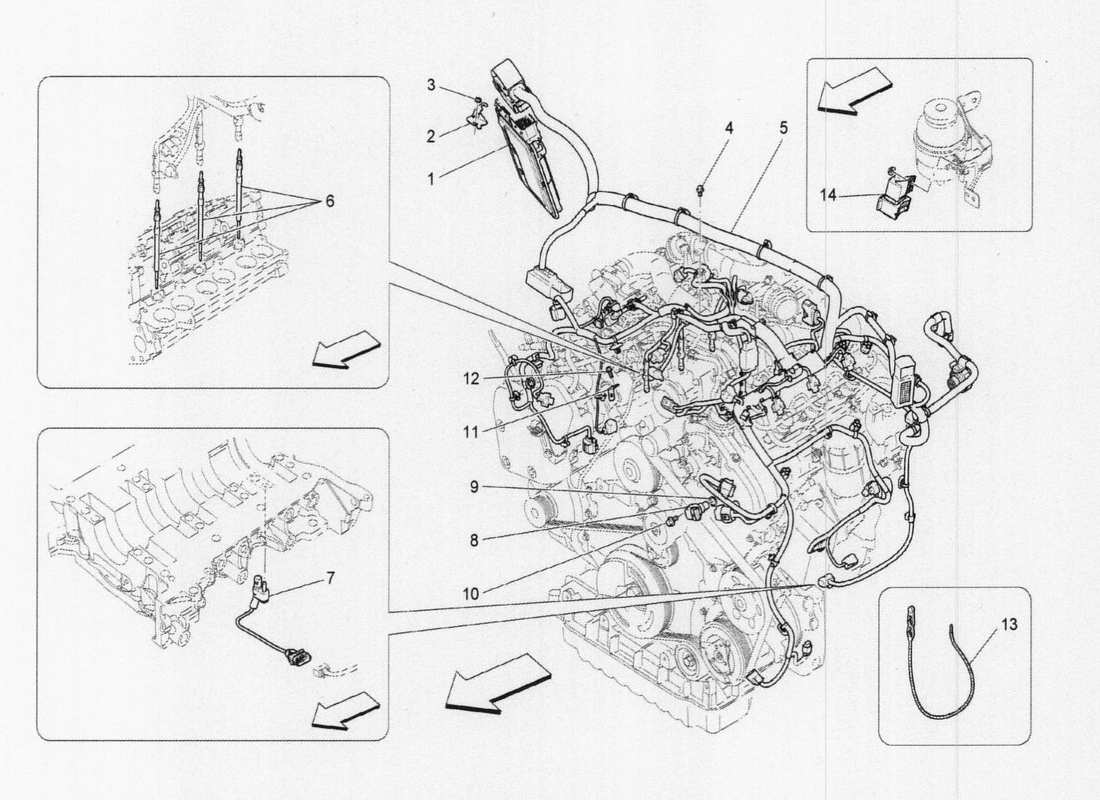 maserati qtp. v6 3.0 tds 275bhp 2017 elektronische steuerung: einspritz- und motorzeitsteuerung teilediagramm