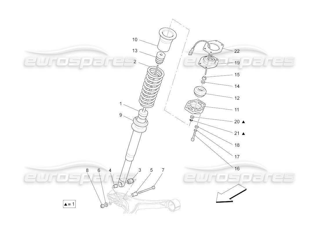 maserati qtp. (2011) 4.7 auto vordere stossdämpfereinrichtungen teilediagramm