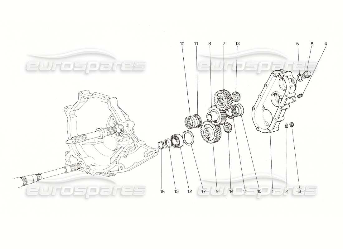 ferrari 308 gt4 dino (1976) getriebe-teilediagramm