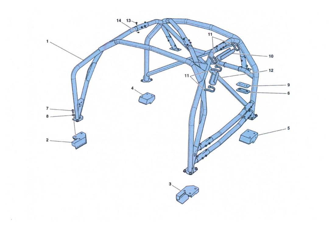 ferrari 458 challenge überrollbar teilediagramm