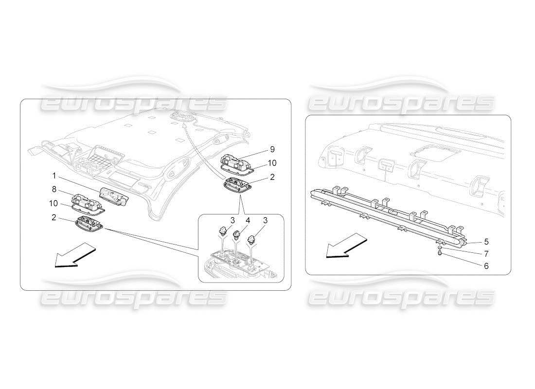 maserati qtp. (2011) 4.7 auto interne fahrzeuggeräte teilediagramm