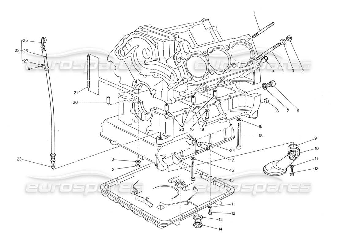 maserati 228 befestigung von sandblockzubehör teilediagramm