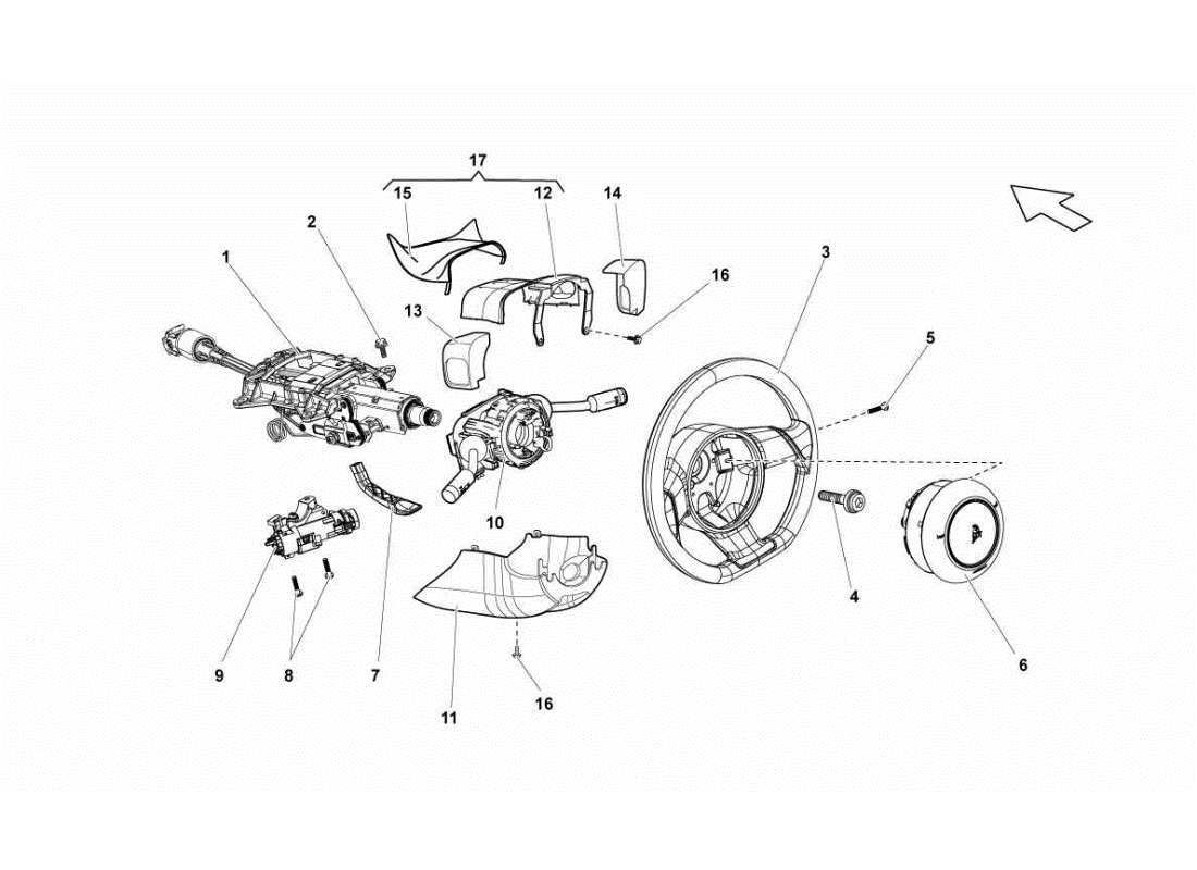 lamborghini gallardo sts ii sc lenkung teilediagramm