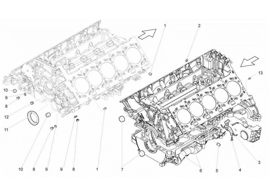 lamborghini gallardo sts ii sc kurbelgehäuse teilediagramm