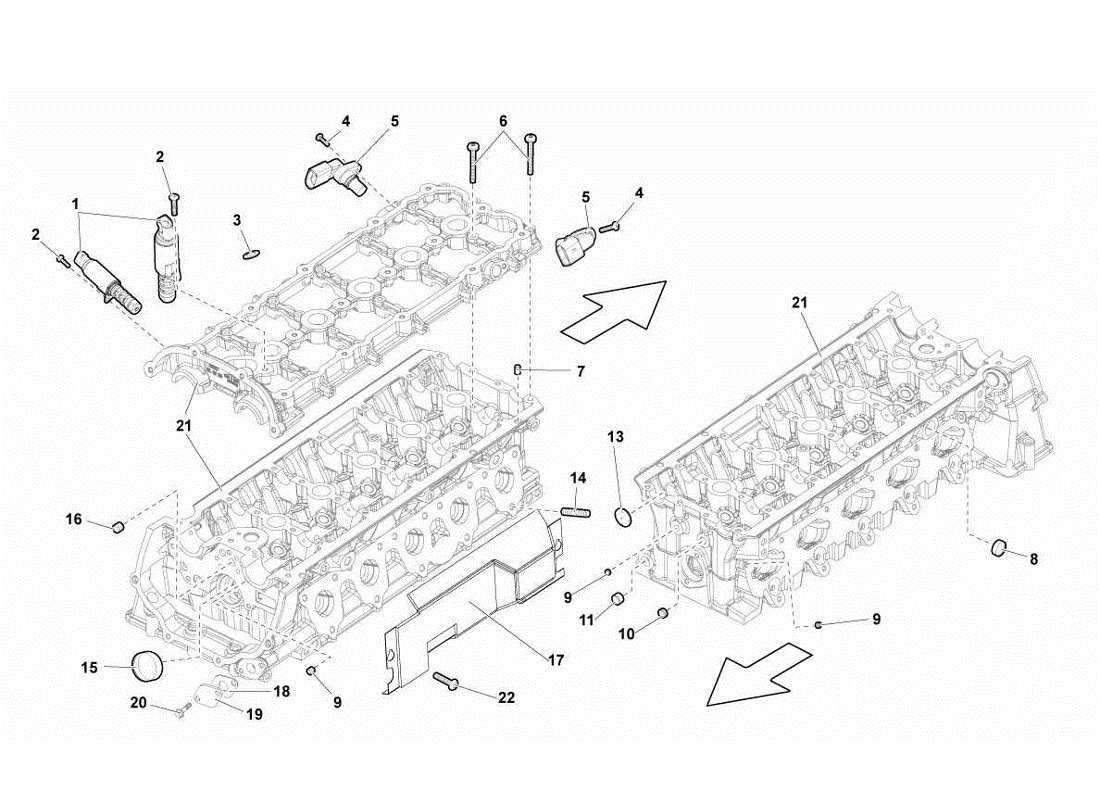 lamborghini gallardo lp560-4s update phasensensoren rechter zylinderkopf teilediagramm