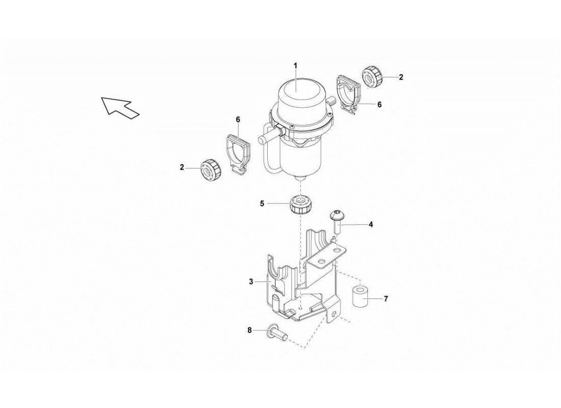 lamborghini gallardo sts ii sc teilediagramm der pumpe des elektrischen bremssystems