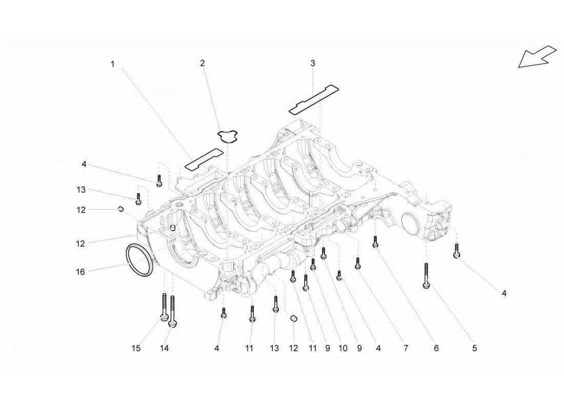 lamborghini gallardo sts ii sc unter dem kurbelgehäuse ersatzteildiagramm