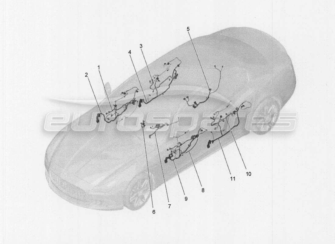 maserati qtp. v8 3.8 530bhp auto 2015 hauptverkabelung teilediagramm