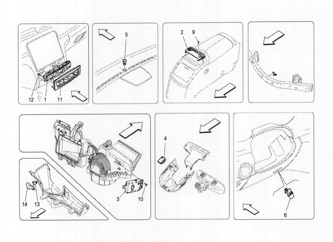 maserati qtp. v6 3.0 bt 410bhp 2wd 2017 a c-einheit: diagramm des elektronischen steuergerätteils