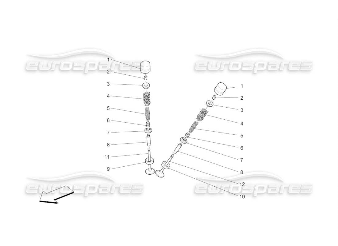 maserati qtp. (2009) 4.2 auto ventile teilediagramm