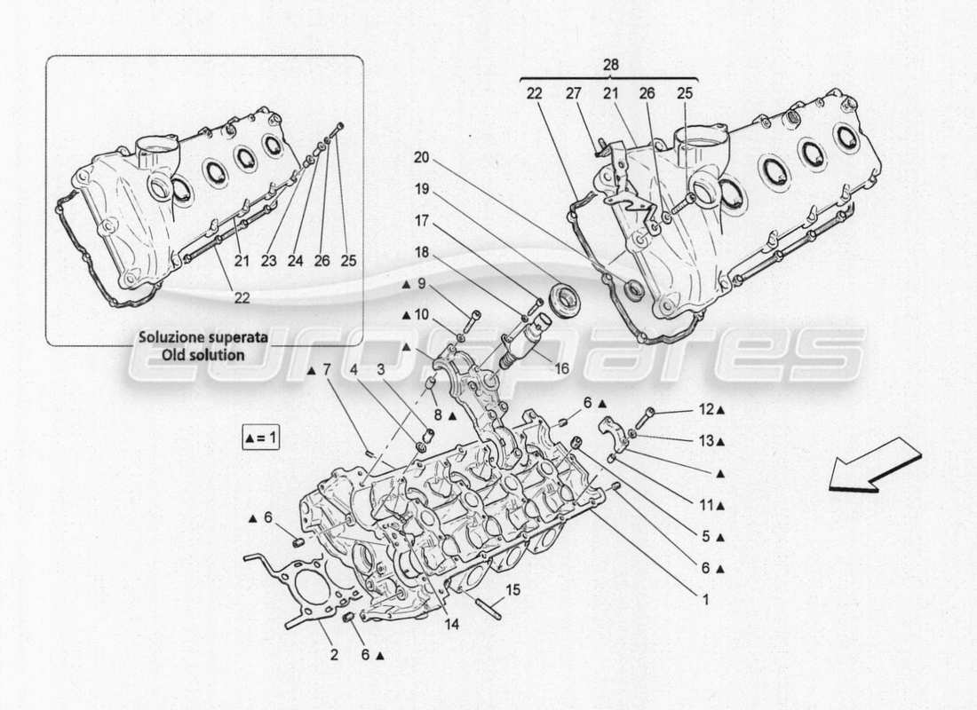 maserati granturismo special edition linker zylinderkopf teilediagramm