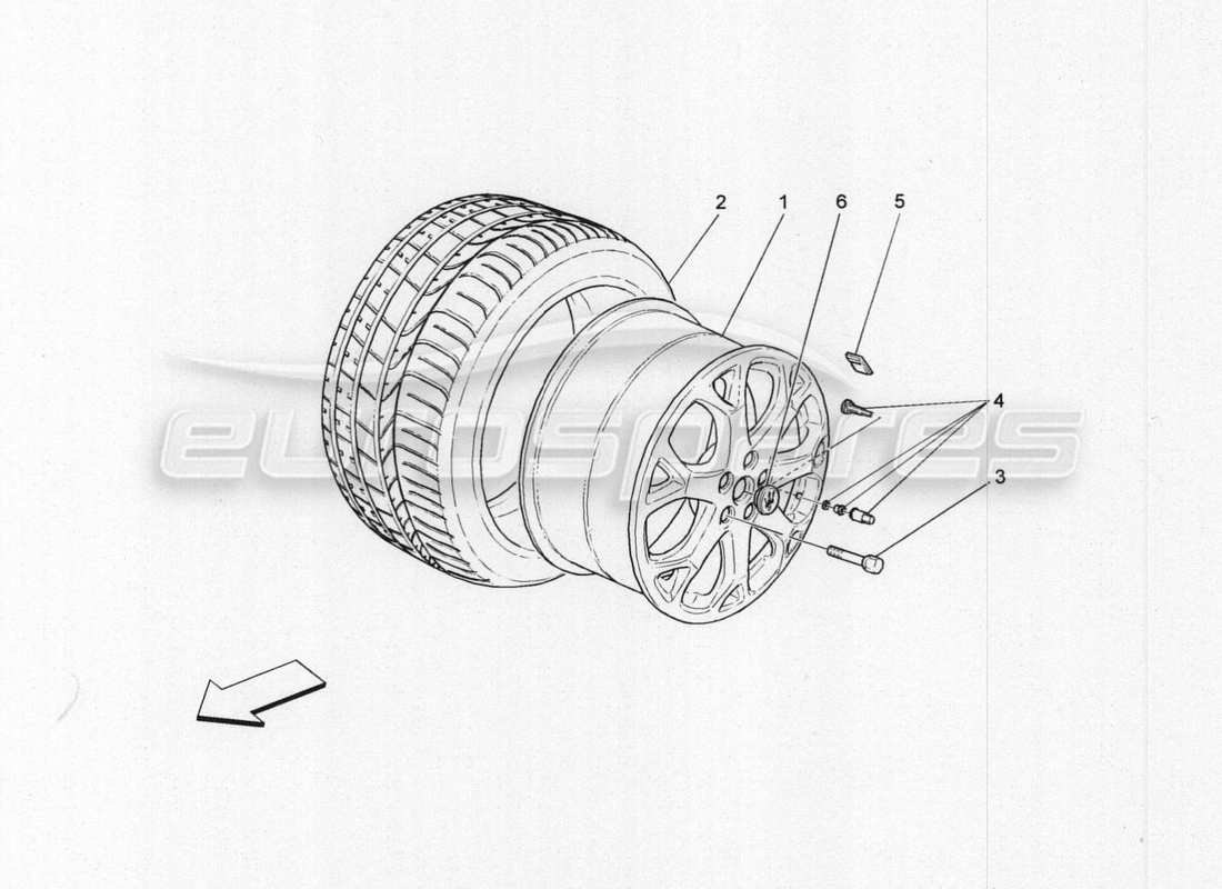 maserati granturismo special edition räder und reifen ersatzteildiagramm