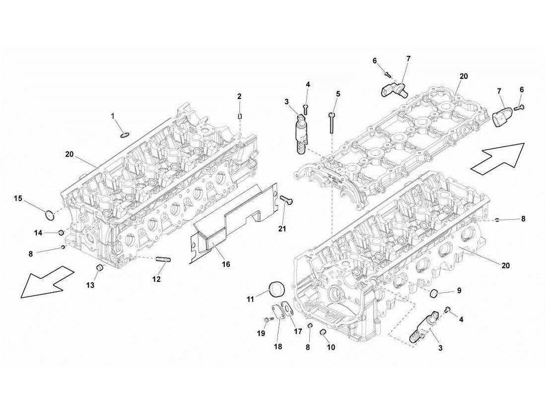 lamborghini gallardo lp560-4s update phasensensoren linker zylinderkopf teilediagramm