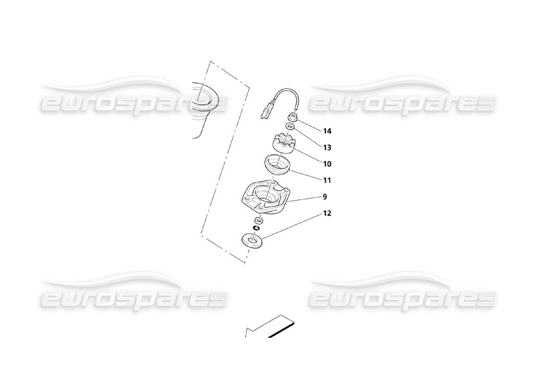maserati qtp. (2003) 4.2 teilediagramm des hinteren unterrahmens