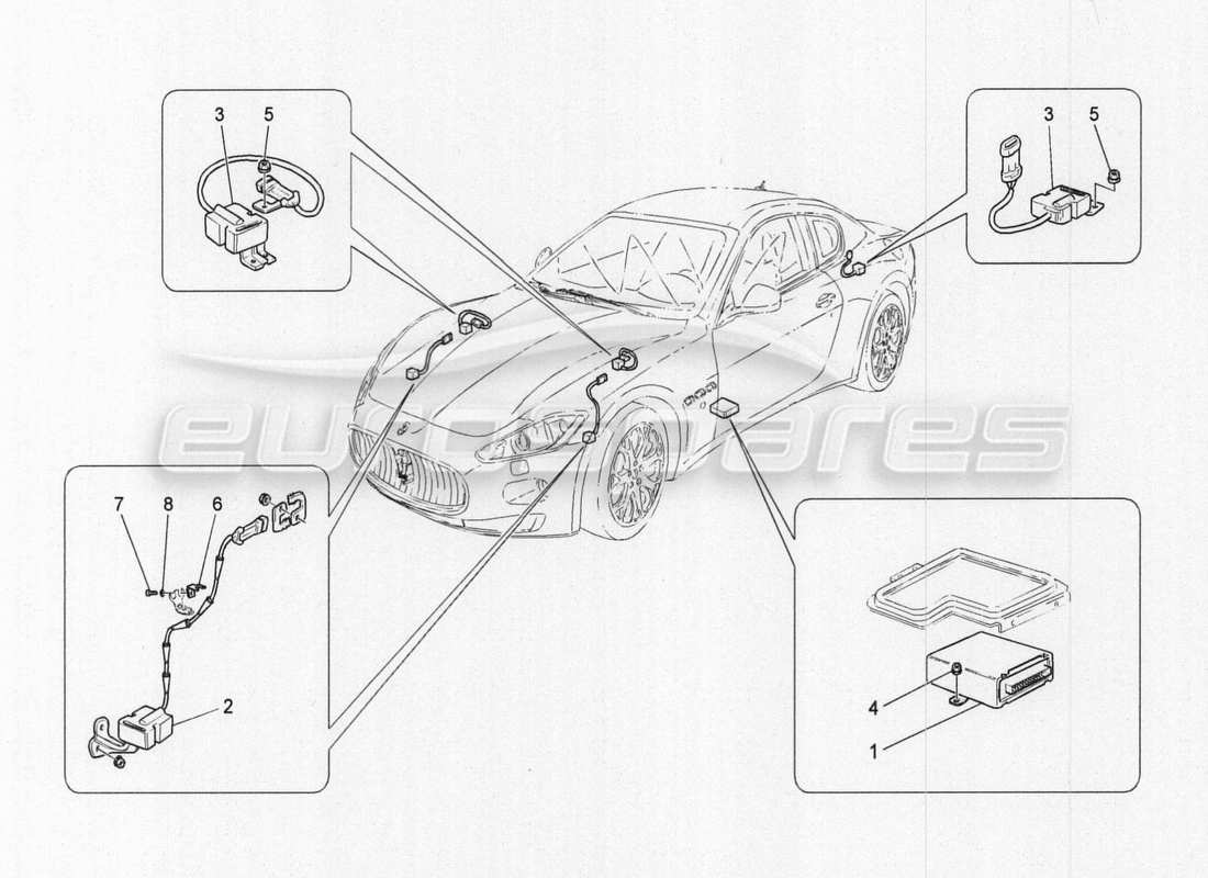 maserati granturismo special edition elektronische steuerung (aufhängung) teilediagramm