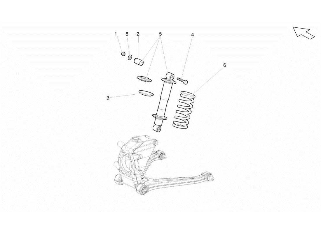 lamborghini gallardo sts ii sc hinterradaufhängung teilediagramm