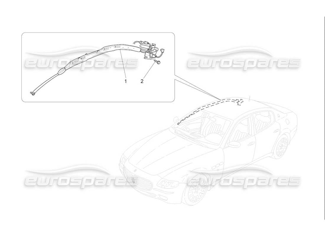 maserati qtp. (2009) 4.2 auto fenstertaschensystem teilediagramm