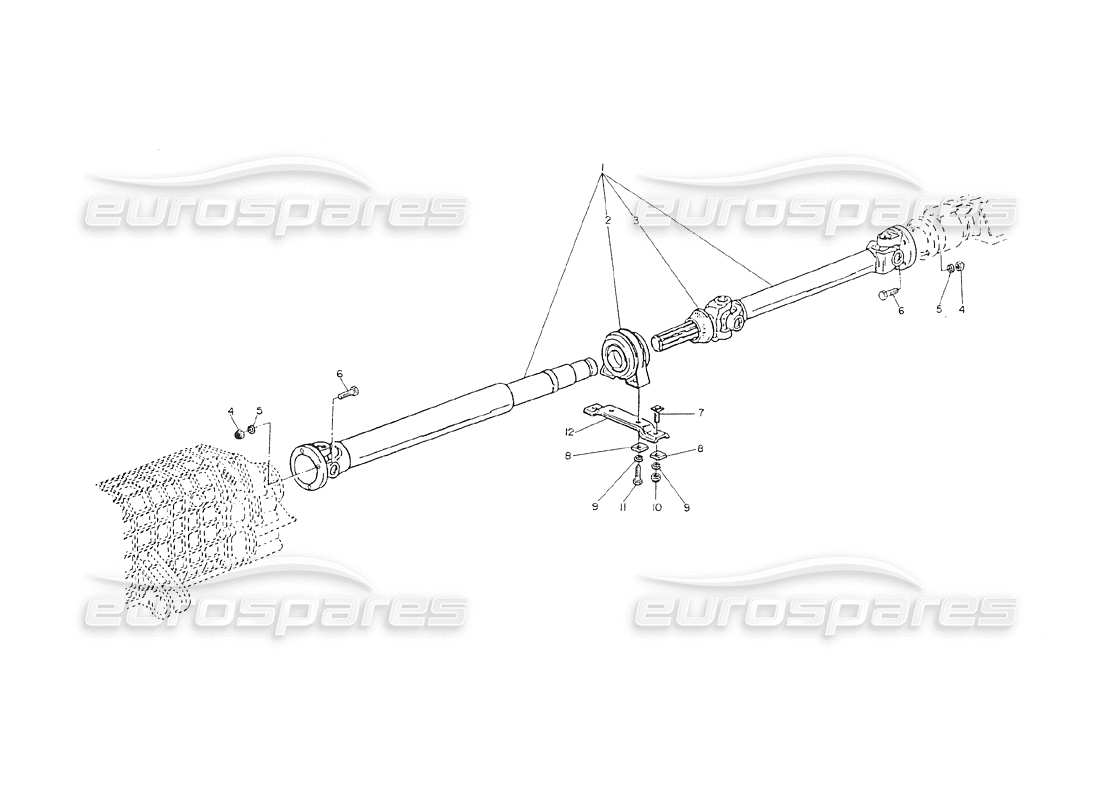 maserati shamal kardanwelle teilediagramm