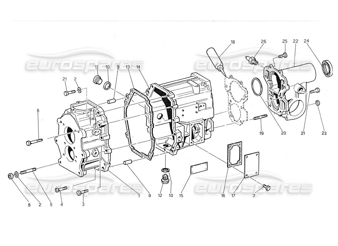 maserati 228 getriebekasten teilediagramm