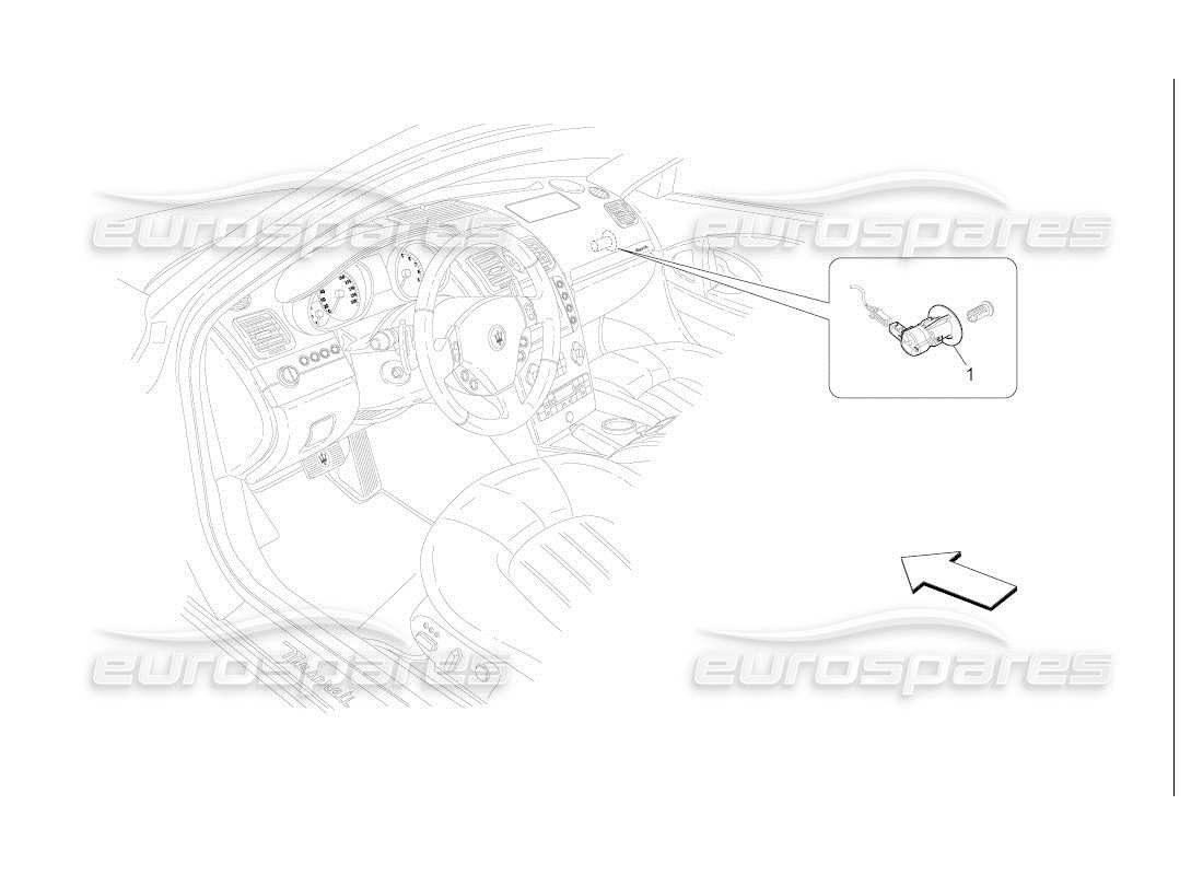 maserati qtp. (2007) 4.2 auto deaktivierung des beifahrer-airbag teilediagramm