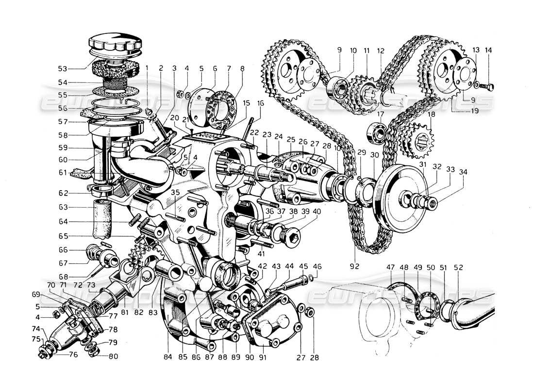 ferrari 275 gtb/gts 2 cam verteilungsteildiagramm