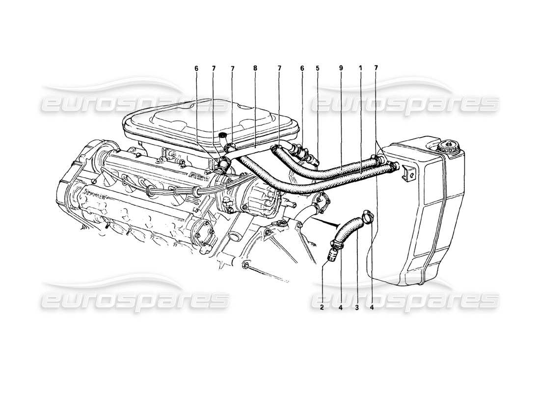 ferrari 308 gtb (1980) blow-by-system (308 gtb) teilediagramm