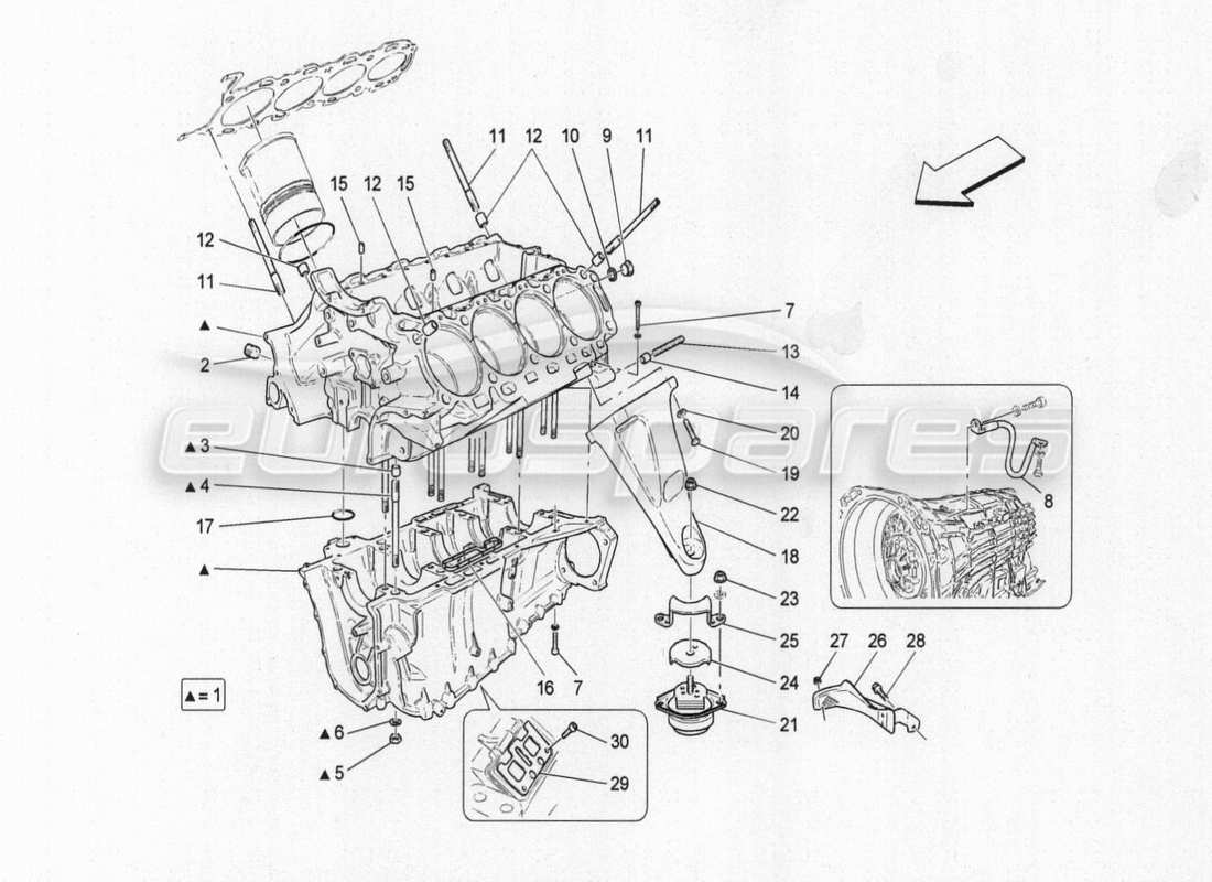 maserati granturismo special edition kurbelgehäuse-teilediagramm