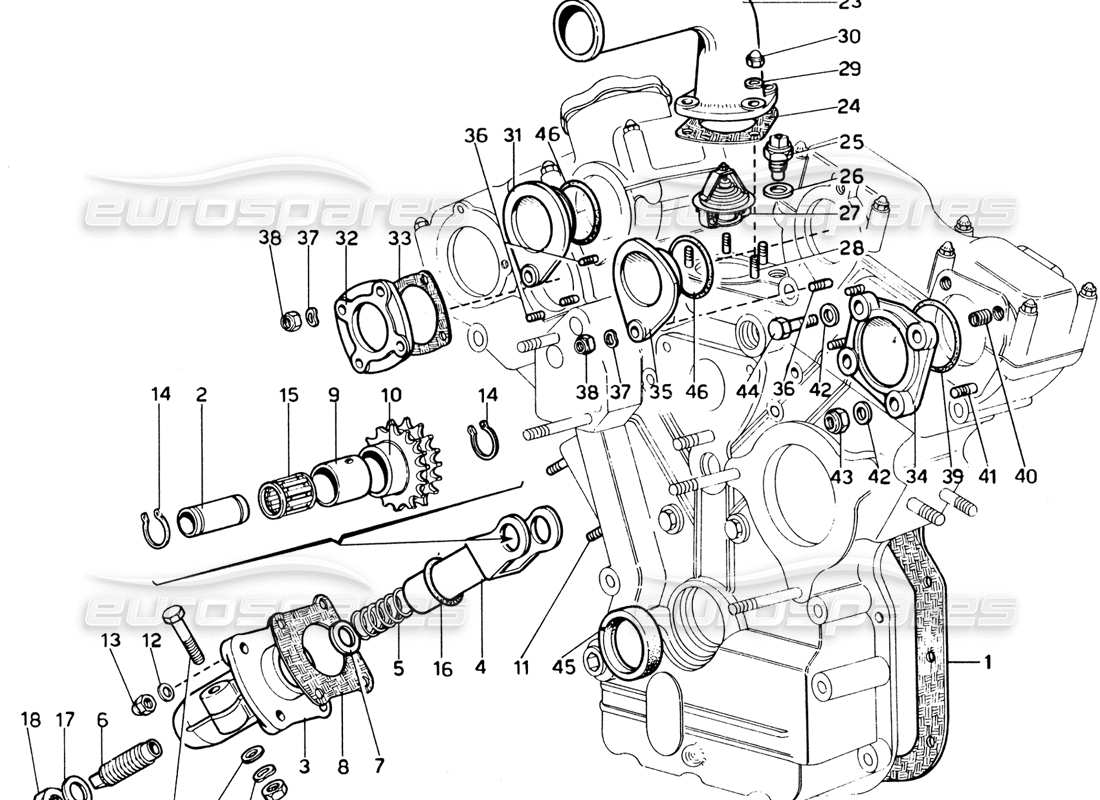 ferrari 365 gtb4 daytona (1969) zeitliche koordinierung teilediagramm